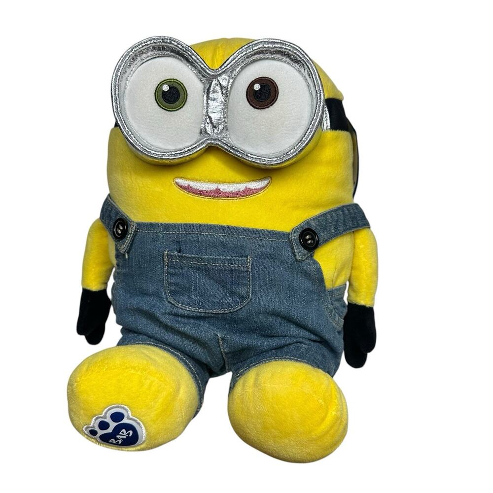 Build A Bear WorkShop Minions Bob 12" Denim Overalls Plush Toy BAB Despicable Me